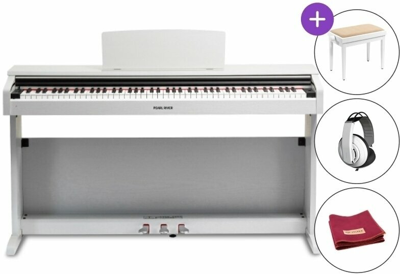 Ψηφιακό Πιάνο Pearl River V05 White SET Λευκό Ψηφιακό Πιάνο