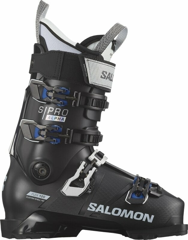Chaussures de ski alpin Salomon S/Pro Alpha 120 GW EL Black/White/Race Blue 28/28,5 Chaussures de ski alpin