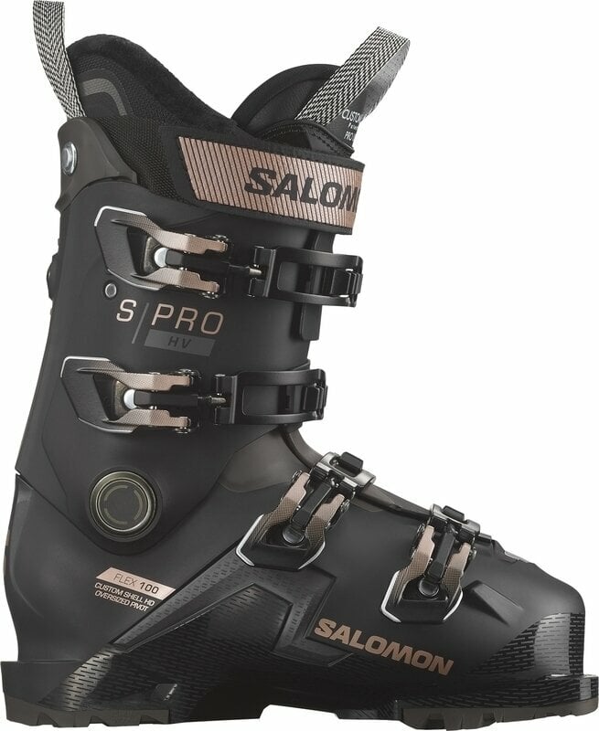 Alpine skistøvler Salomon S/Pro HV 100 W GW Black/Pinkgold Met./Beluga 23/23,5 Alpine skistøvler