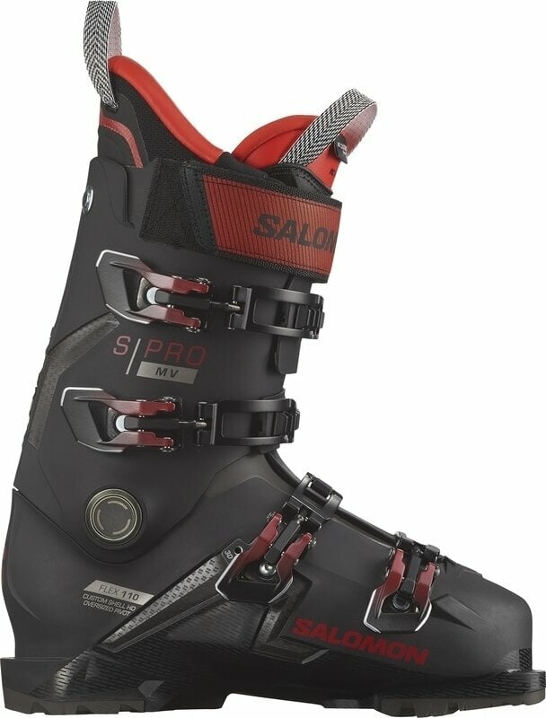 Chaussures de ski alpin Salomon S/Pro MV 110 GW Black/Red/Beluga 28/28,5 Chaussures de ski alpin