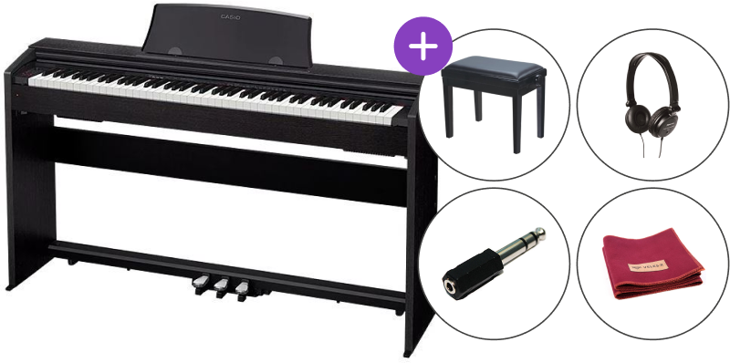Digitálne piano Casio PX770 BK Set Čierna Digitálne piano