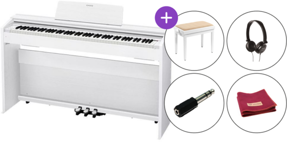 Digitális zongora Casio PX 870 White Set White Wood Tone Digitális zongora - 1
