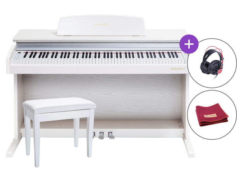 Piano digital Kurzweil M210-WH Set White Piano digital