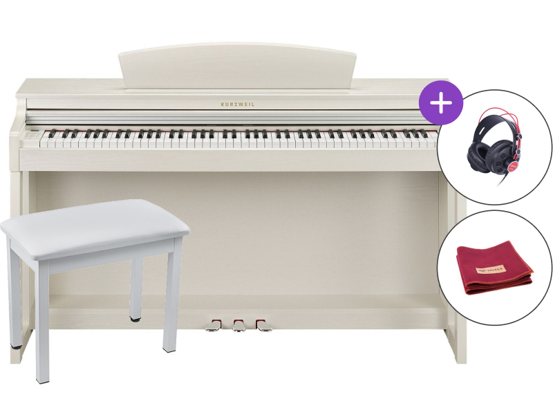 Digitale piano Kurzweil M230-WH Set Wit Digitale piano