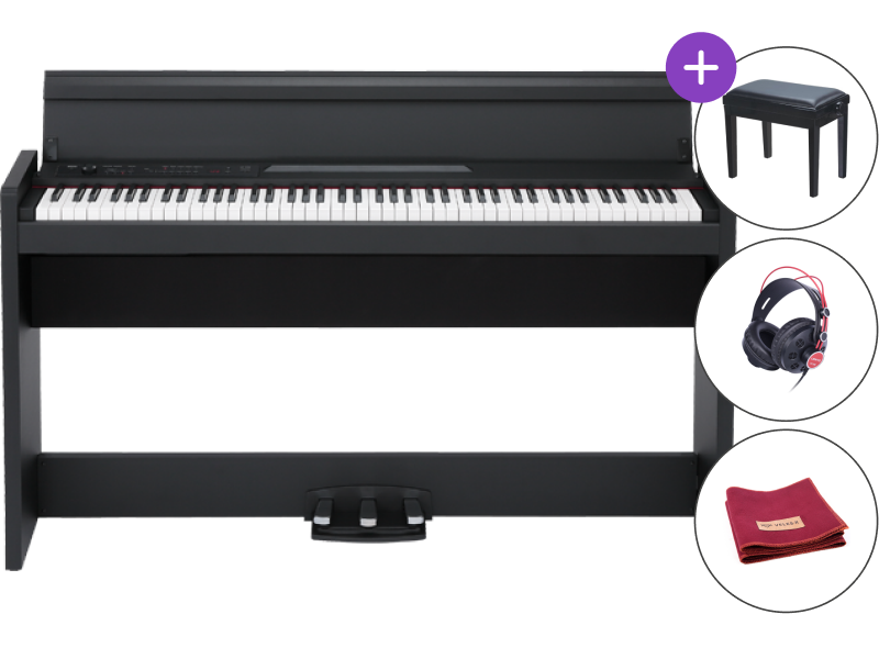 Digitális zongora Korg LP-380 BK SET Fekete Digitális zongora