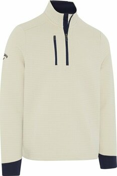 Hoodie/Sweater Callaway Midweight Textured 1/4 Zip Mens Fleece Oatmeal M - 1