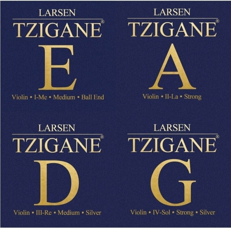 Струни за цигулка Larsen Tzigane violin SET, E ball end