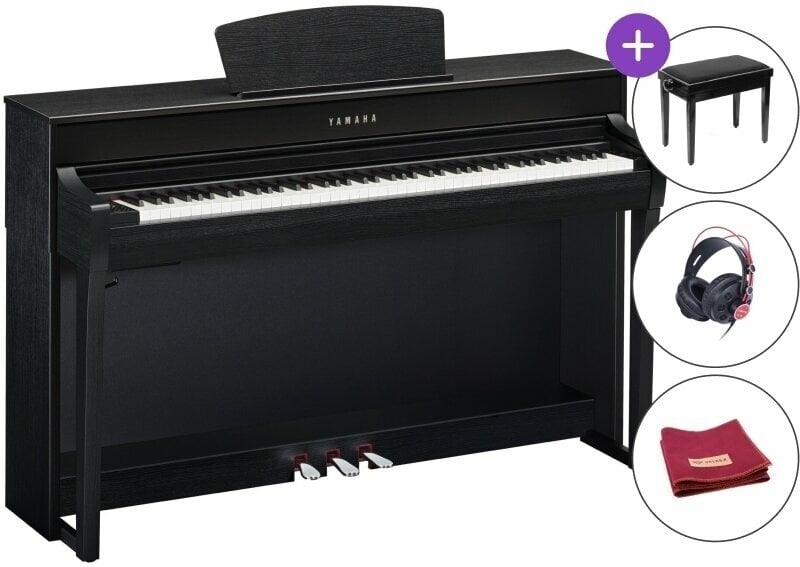 Pianino cyfrowe Yamaha CLP-735 B SET Czarny Pianino cyfrowe
