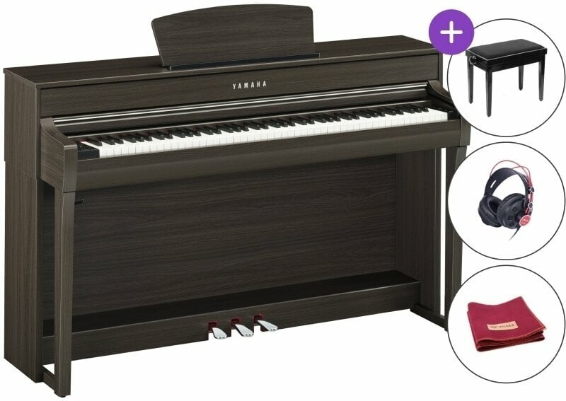 Piano numérique Yamaha CLP-735 DW SET Dark Walnut Piano numérique