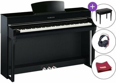 Digitális zongora Yamaha CLP-735 PE SET Polished Ebony Digitális zongora - 1