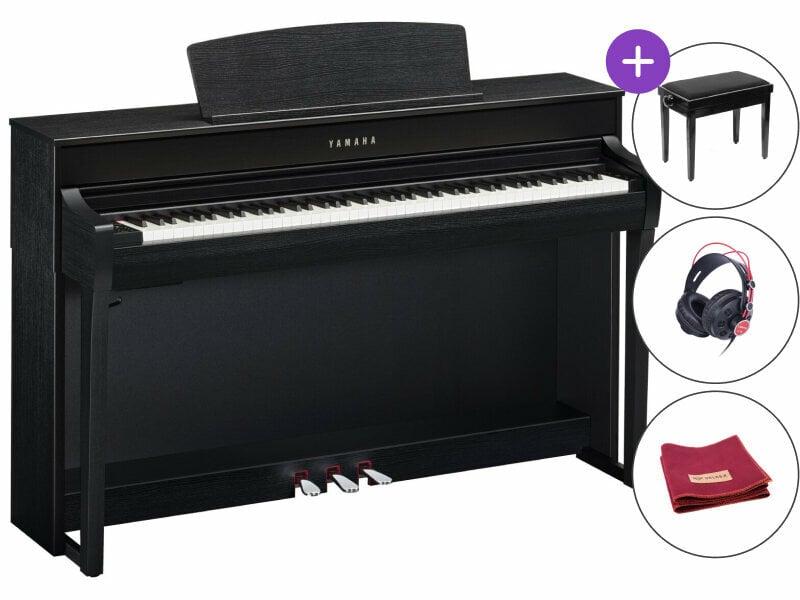 Digitale piano Yamaha CLP-745 B SET Zwart Digitale piano