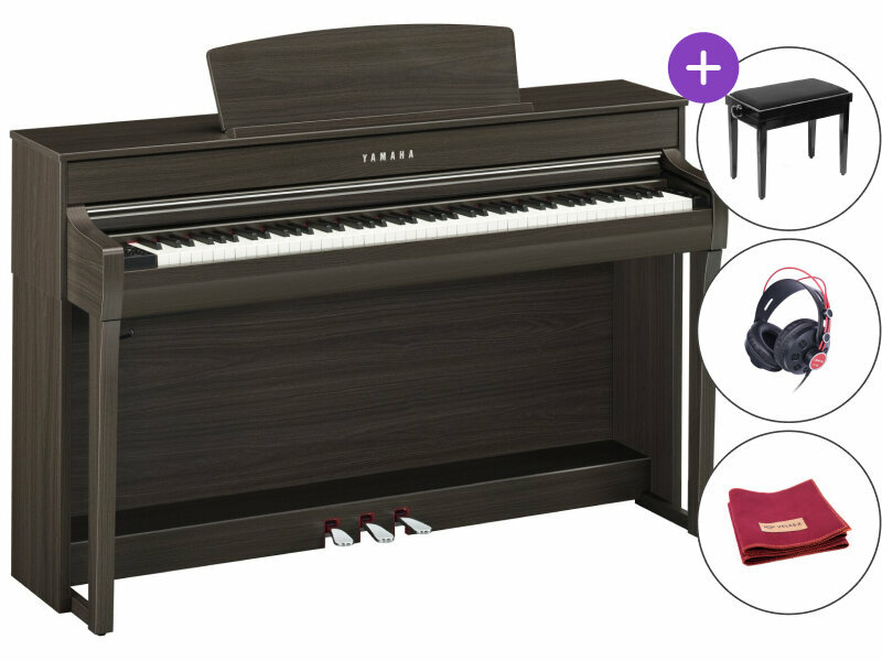 Digitálne piano Yamaha CLP-745 DW SET Dark Walnut Digitálne piano