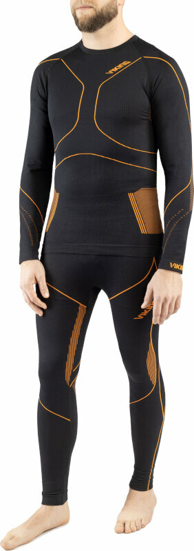 Sous-vêtements thermiques Viking Bruno Set Base Layer Black L Sous-vêtements thermiques