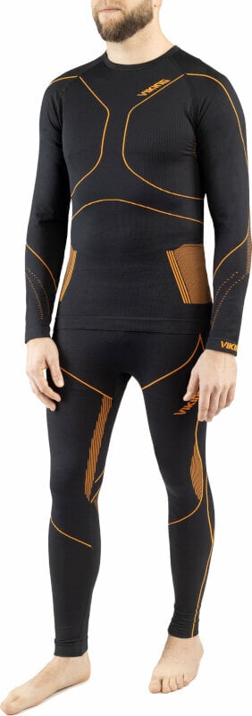 Sous-vêtements thermiques Viking Bruno Set Base Layer Black XL Sous-vêtements thermiques