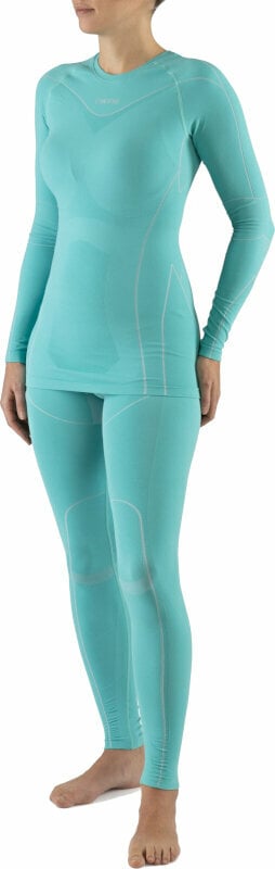 Thermo ondergoed voor dames Viking Gaja Bamboo Lady Set Base Layer Blue Turquise S Thermo ondergoed voor dames
