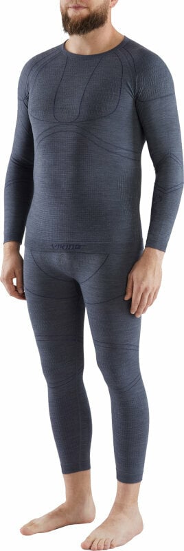 Thermal Underwear Viking Lan Pro Merino Set Base Layer Dark Grey L Thermal Underwear