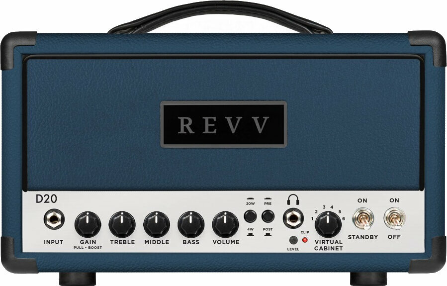 Buizen gitaarversterker REVV RV-D20 Headshell Navy Blue