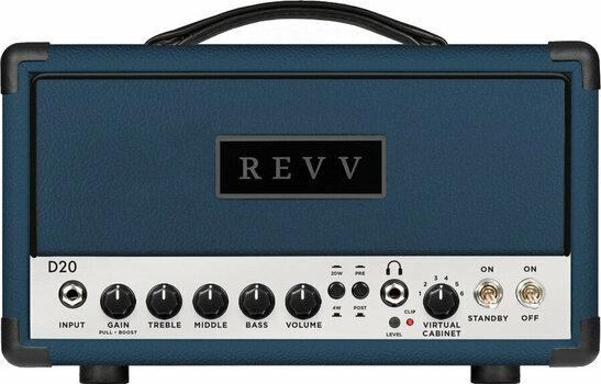 Lampový gitarový zosilňovač REVV RV-D20 Headshell Navy Blue - 1