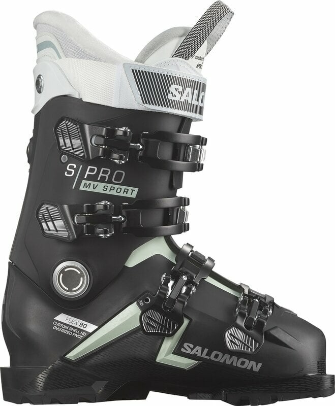Clăpari de schi alpin Salomon S/Pro MV Sport 90 W GW Black/White 23/23,5 Clăpari de schi alpin