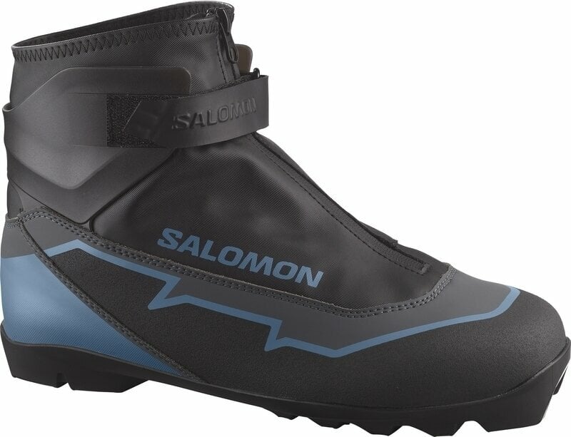 Bežecké lyžiarske topánky Salomon Escape Plus Black/Castlerock/Blue Ashes 8 Bežecké lyžiarske topánky