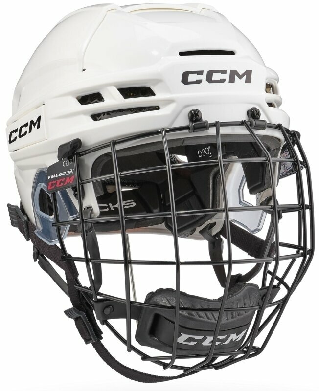 Eishockey-Helm CCM HTC Tacks 720 Weiß L Eishockey-Helm