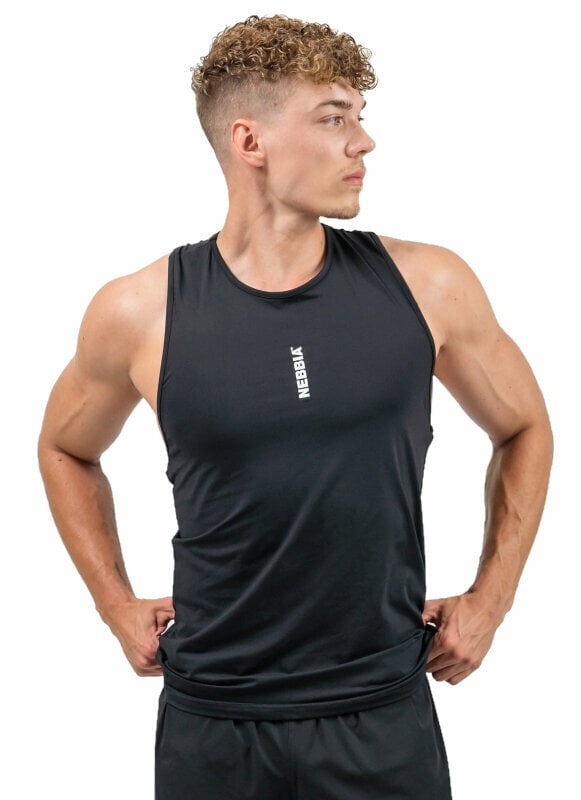 T-shirt de fitness Nebbia Active Tank Top Dynamic Black 2XL T-shirt de fitness