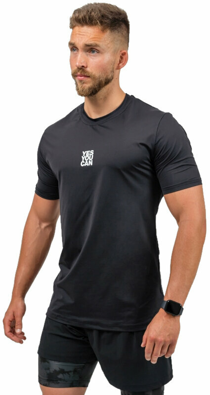 Fitness koszulka Nebbia Short-Sleeve Sports T-Shirt Resistance Black 2XL Fitness koszulka
