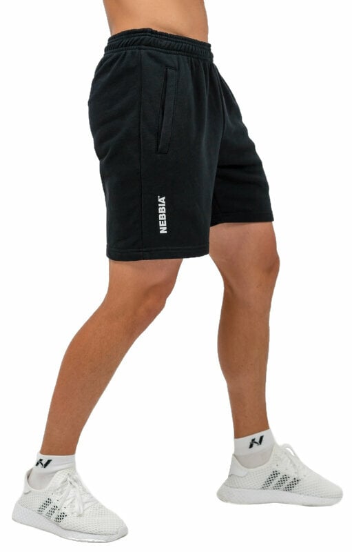 Levně Nebbia Athletic Sweatshorts Maximum Black XL Fitness kalhoty