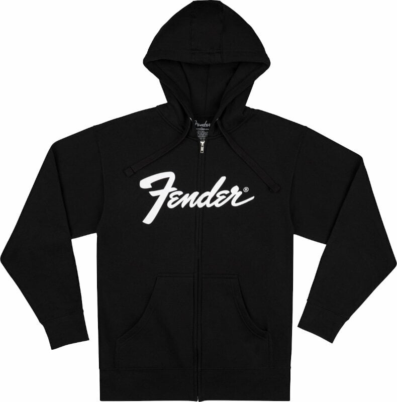Fender Pulóver Transition Logo Zip Front Hoodie Black S
