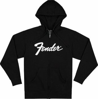 Hættetrøje Fender Hættetrøje Transition Logo Zip Front Hoodie Black S - 1