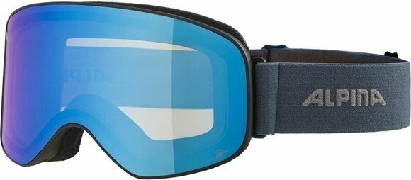 Ski Goggles Alpina Slope Q-Lite Ski Goggle Black Blue Matt/Mirror Blue Ski Goggles - 1