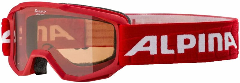 Óculos de esqui Alpina Piney Kid Ski Goggle Piney Red Óculos de esqui