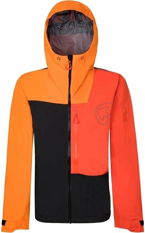 Outdorová bunda Rock Experience Alaska Man Jacket Caviar/Persimmon Orange/Cherry Tomato M Outdorová bunda