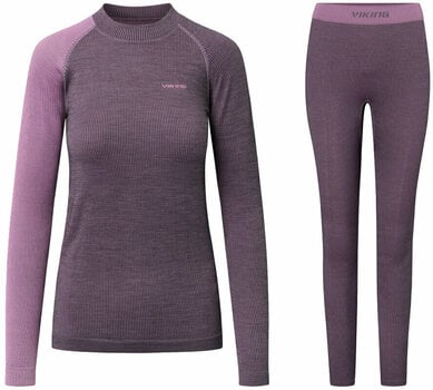 Thermal Underwear Viking Mounti Lady Set Base Layer Purple M Thermal Underwear - 1
