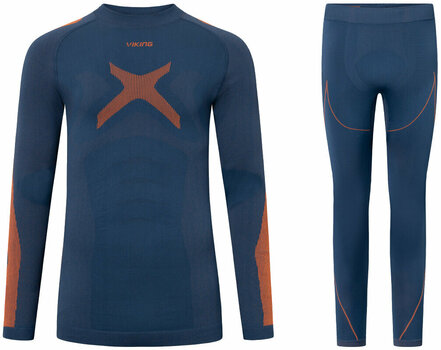 Thermal Underwear Viking Primeone Man Set Base Layer Navy/Orange S Thermal Underwear - 1