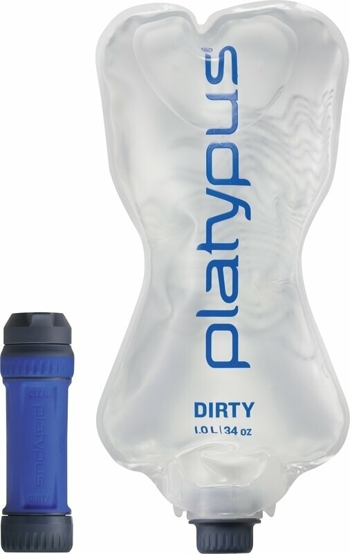 Water Bottle Platypus QuickDraw Microfilter System 1 L Blue Water Bottle