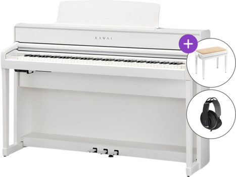 Digital Piano Kawai CA701 W SET Premium Satin White Digital Piano - 1