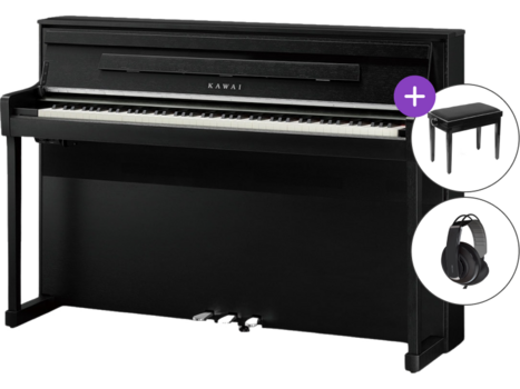 Digital Piano Kawai CA901 B SET Premium Satin Black Digital Piano - 1