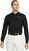 Polo Shirt Nike Dri-Fit Victory Solid Mens Long Sleeve Polo Black/White XL