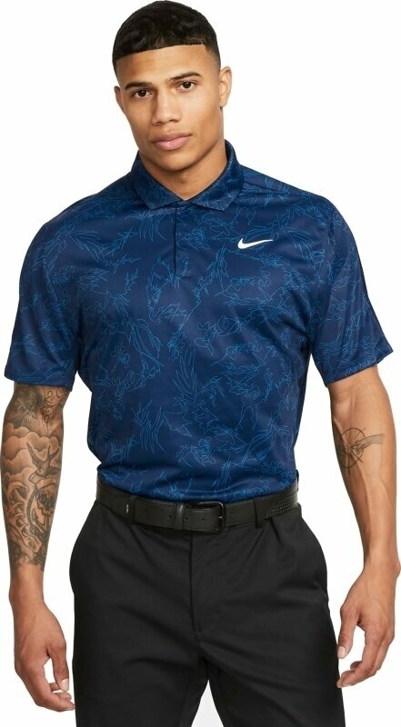 Poloshirt Nike Dri-Fit ADV Tiger Woods Mens Midnight Navy/White XL Poloshirt
