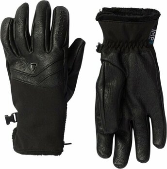 Ski Gloves Rossignol Elite Womens Leather IMPR Gloves Black M Ski Gloves - 1