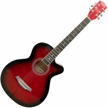 Guitare acoustique Jumbo Pasadena SG026C-38 Red Sunburst - 1