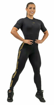 Fitnes hlače Nebbia Workout Jumpsuit INTENSE Focus Black/Gold M Fitnes hlače - 1