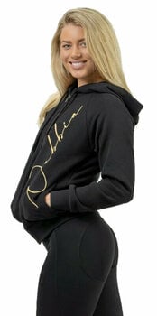 Fitness Sweatshirt Nebbia Classic Zip-Up Hoodie INTENSE Signature Black/Gold M Fitness Sweatshirt - 1
