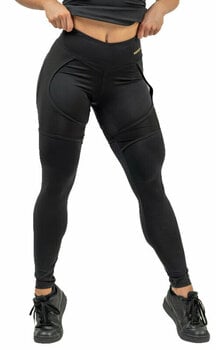 Pantalon de fitness Nebbia High Waist Leggings INTENSE Mesh Black/Gold L Pantalon de fitness - 1