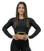 Fitness tričko Nebbia Long Sleeve Crop Top INTENSE Perform Black/Gold XS Fitness tričko