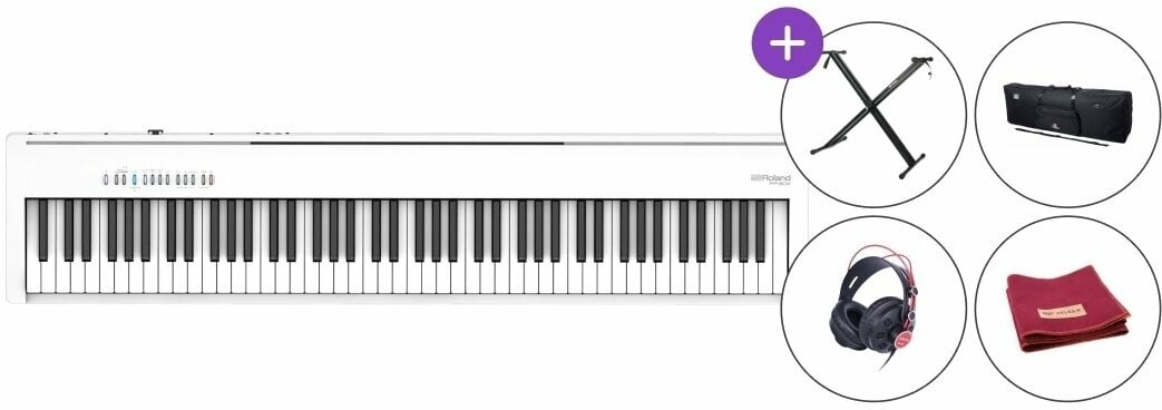 Digitálne stage piano Roland FP 30X WH Portable SET Digitálne stage piano