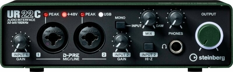 USB audio převodník - zvuková karta Steinberg UR22C Green