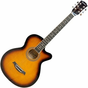 Guitare Jumbo acoustique-électrique Pasadena SG026C 38 EQ VS Vintage Sunburst - 1
