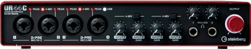 USB audio prevodník - zvuková karta Steinberg UR44C Red